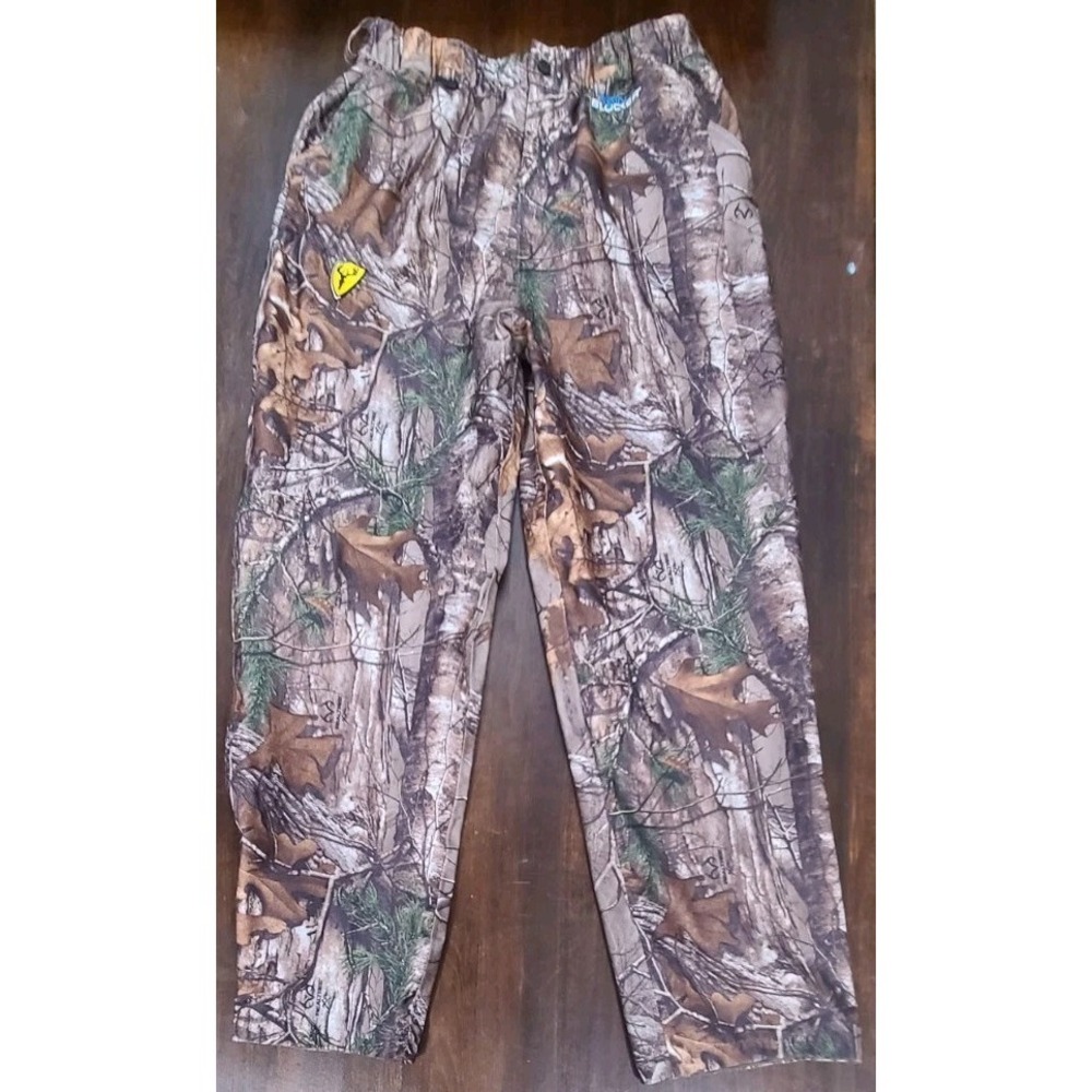 Rain Scent Blocker Pants Mens Large Camo Rain Hunting Elastic Waist  Real Tree